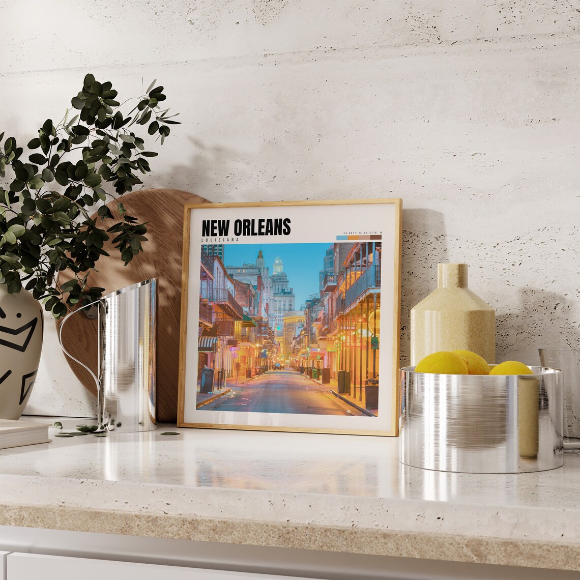 New Orleans Bourbon Street Dusk French Quarter Louisiana Travel Poster - Image 4