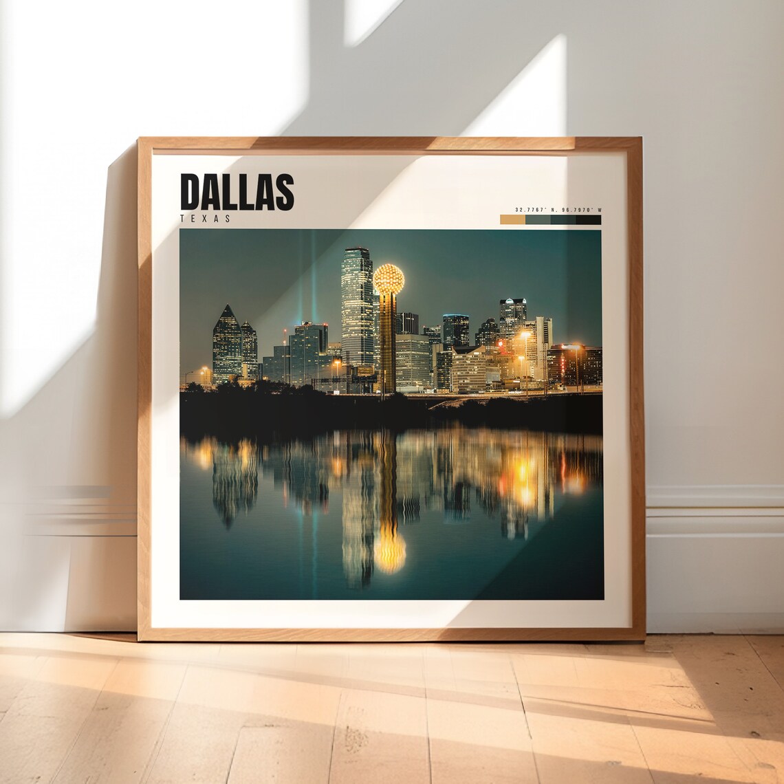 Dallas Texas Travel Poster, Wall Art Print