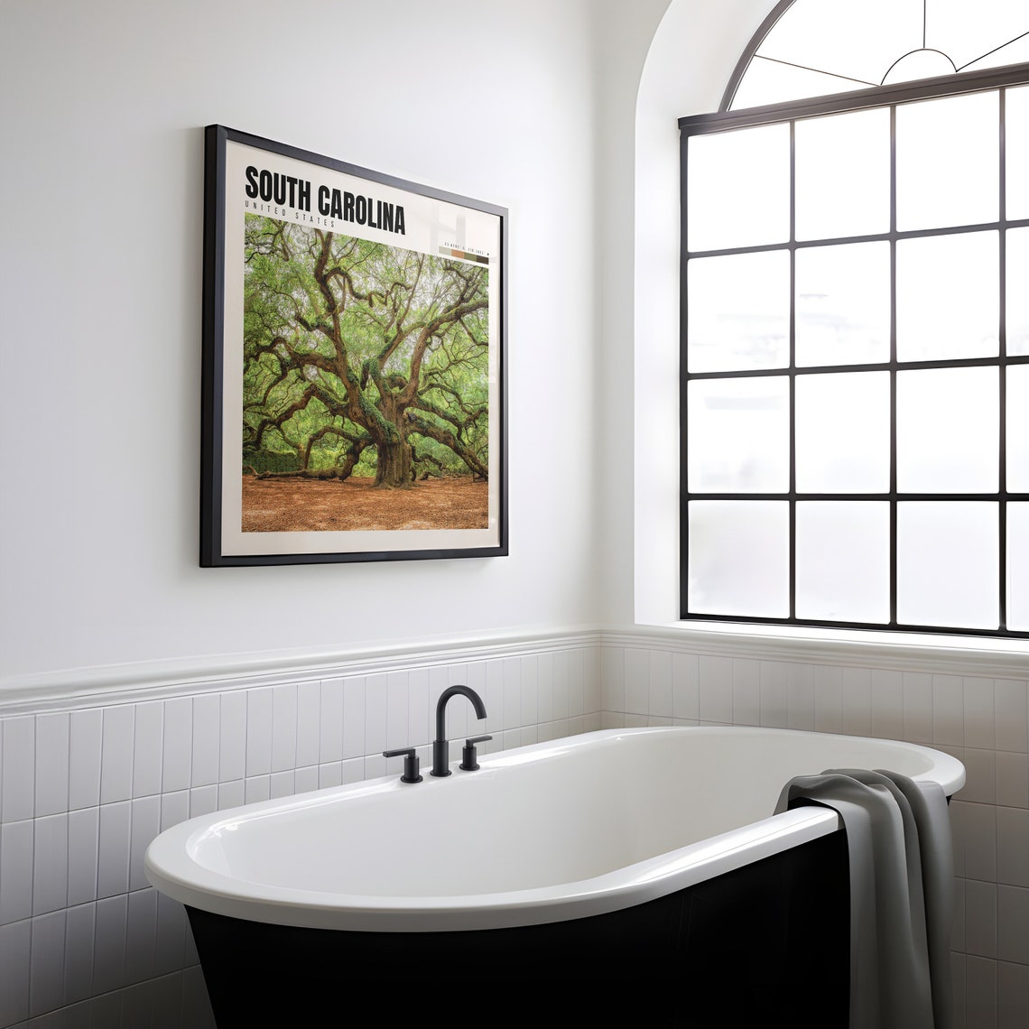 South Carolina Angel Oak Tree Moss Green Forest Nature Poster - Image 2