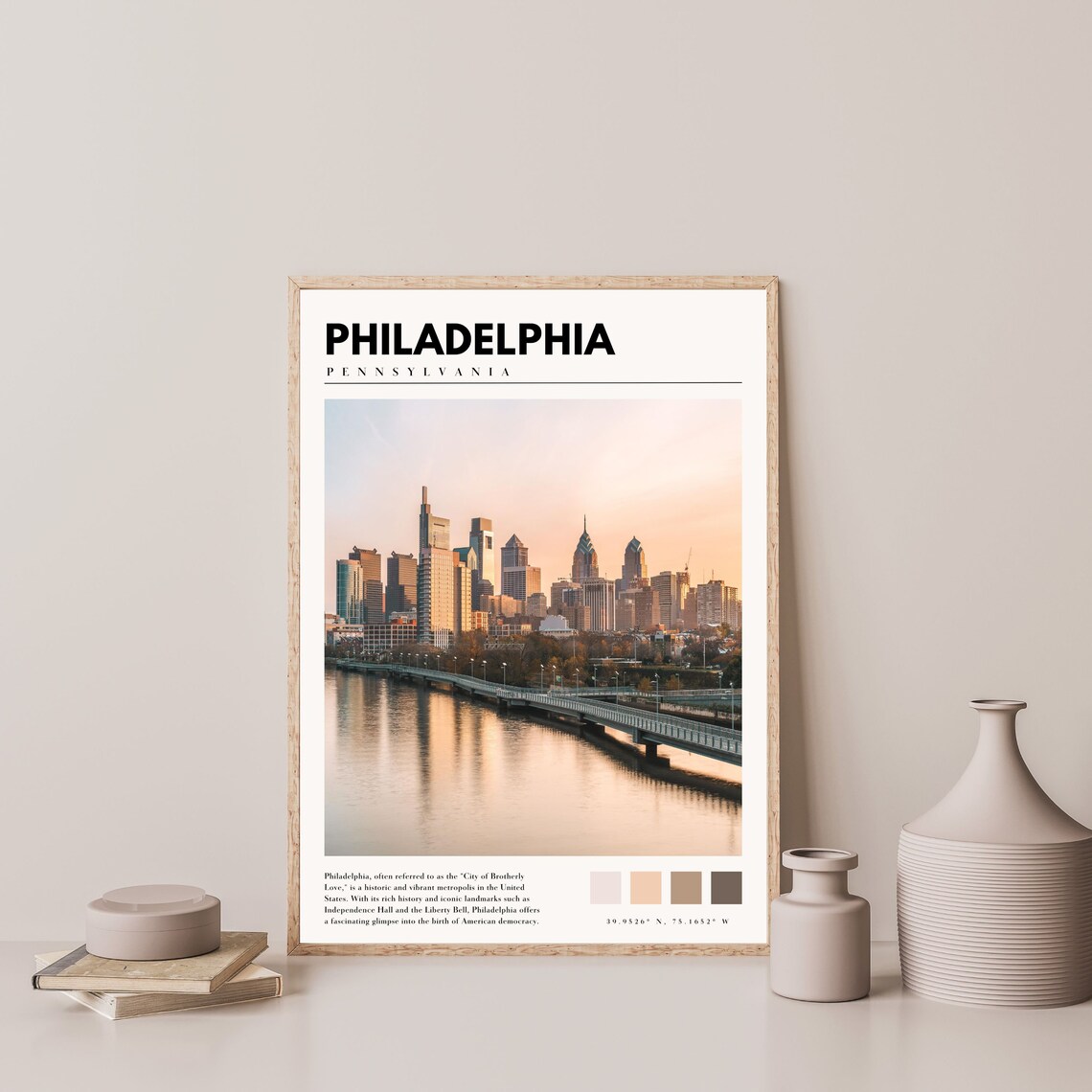 Philadelphia Pennsylvania Travel Poster, Wall Art Print - Image 4