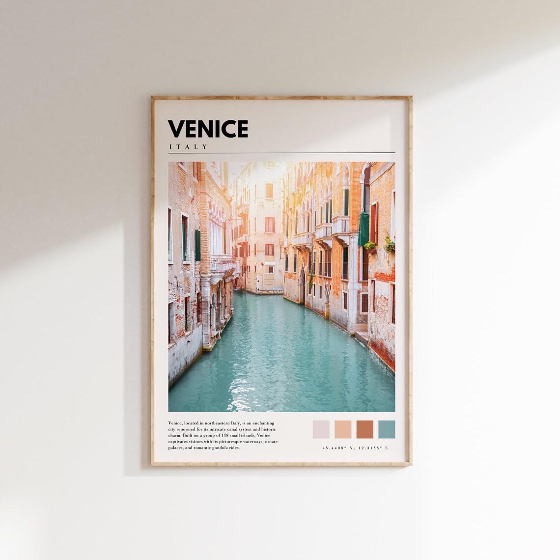 Venice Italy Canals Travel Poster, Photo Print