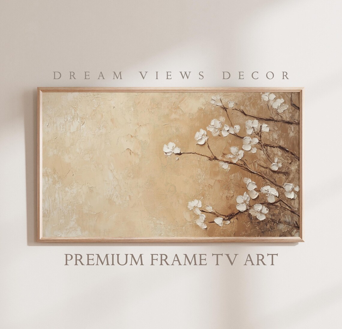 Cherry Blossom Vintage Oil-Painting Art Print