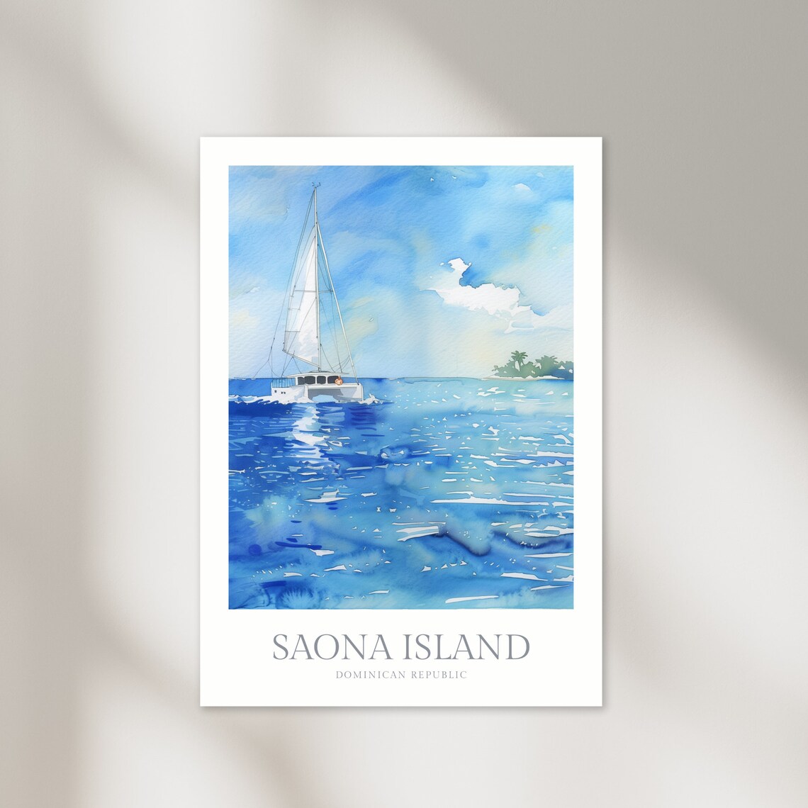 Saona Island Dominican Republic Watercolor Art Print