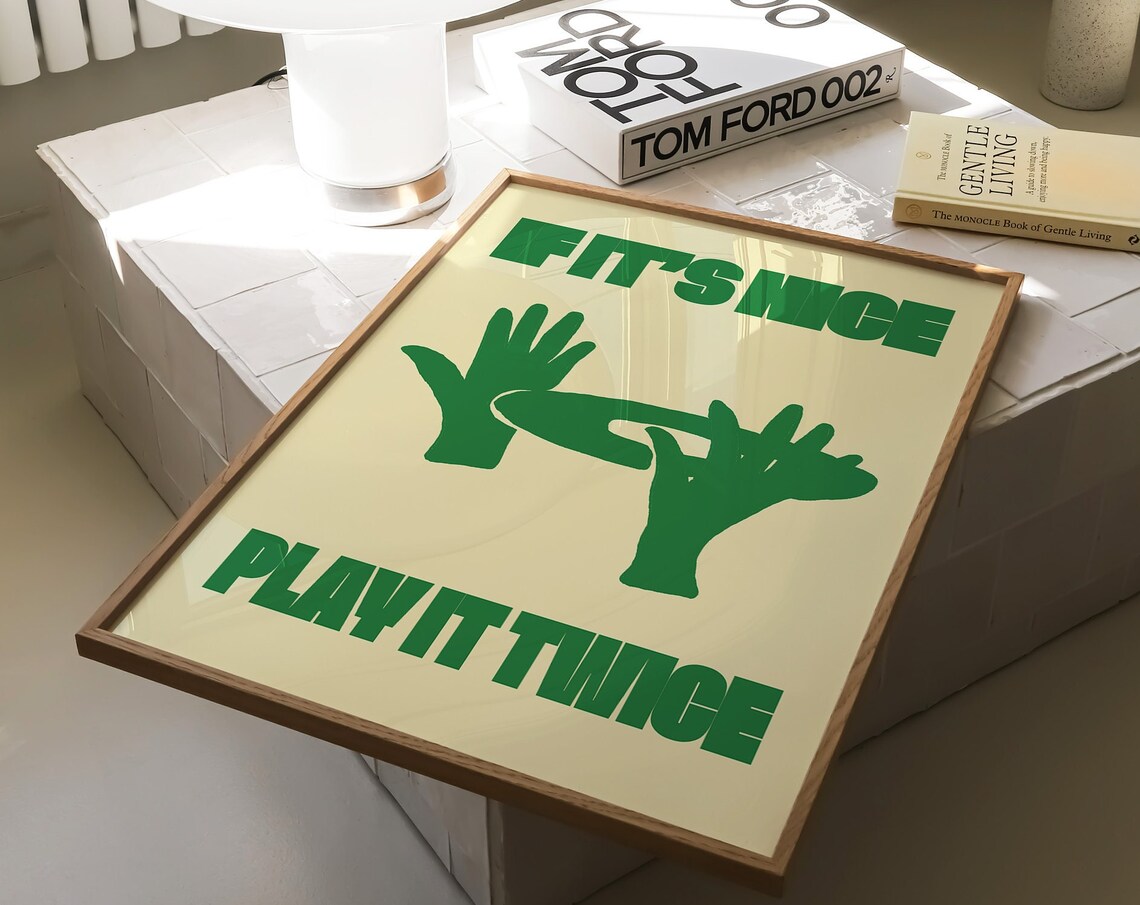 If Its Nice Play It Twice Retro Music Art Print
