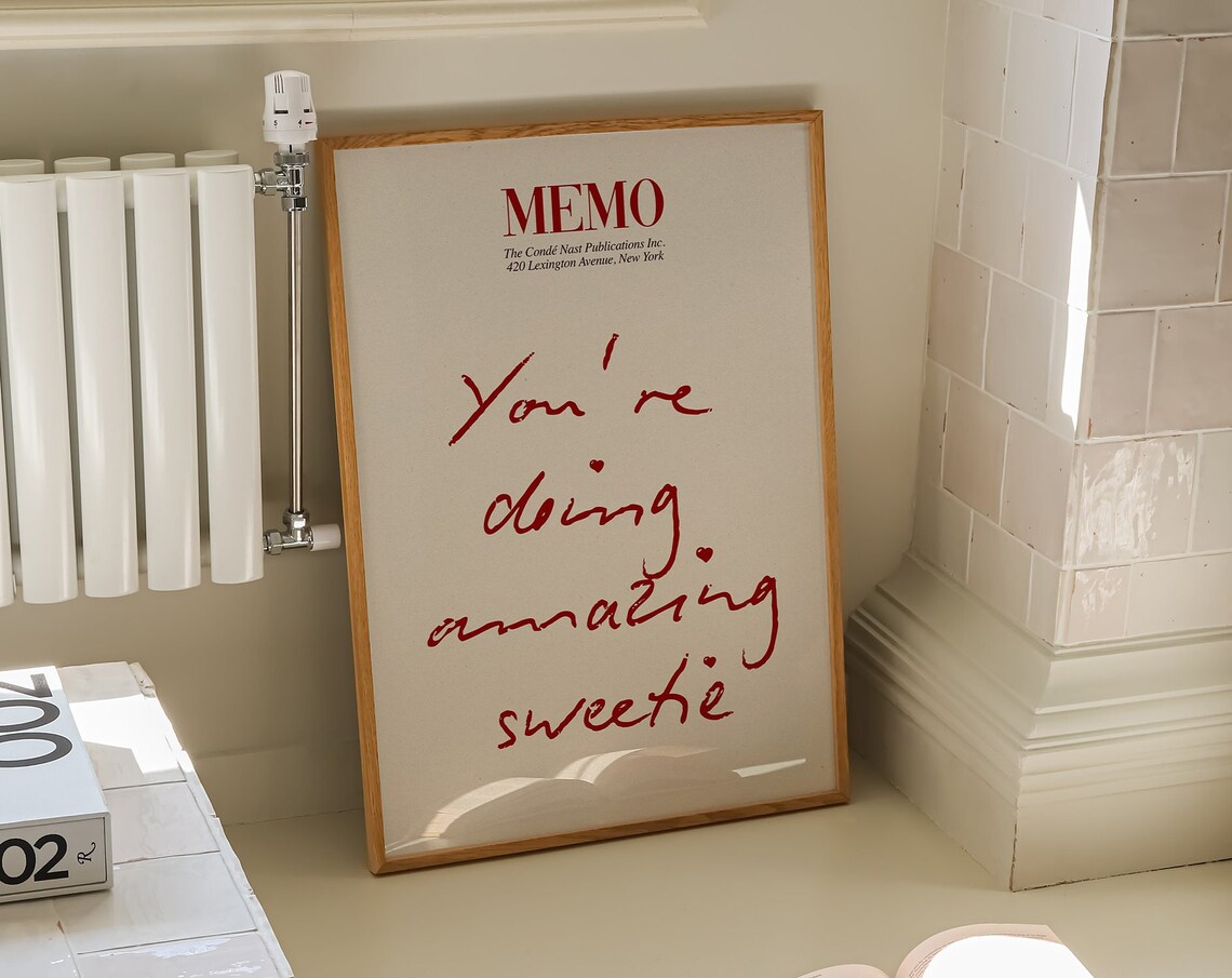 Guest Check You’re Doing Amazing Poster, Retro