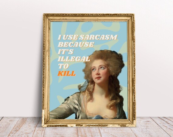 Funny Altered Art Print Sarcastic Art Print Vintage Portrait Art Retro Aesthetic Apartment Decor Eclectic Wall Art Funky Quirky Print