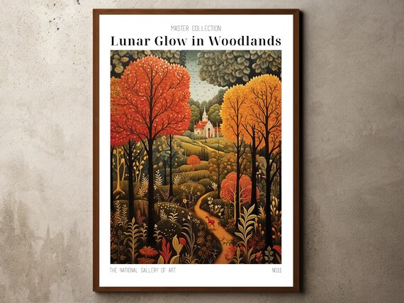 Henri Rousseau Print Poster Tropical Decor Botanical Jungle Exhibition Animals Forest Vintage Wall Art