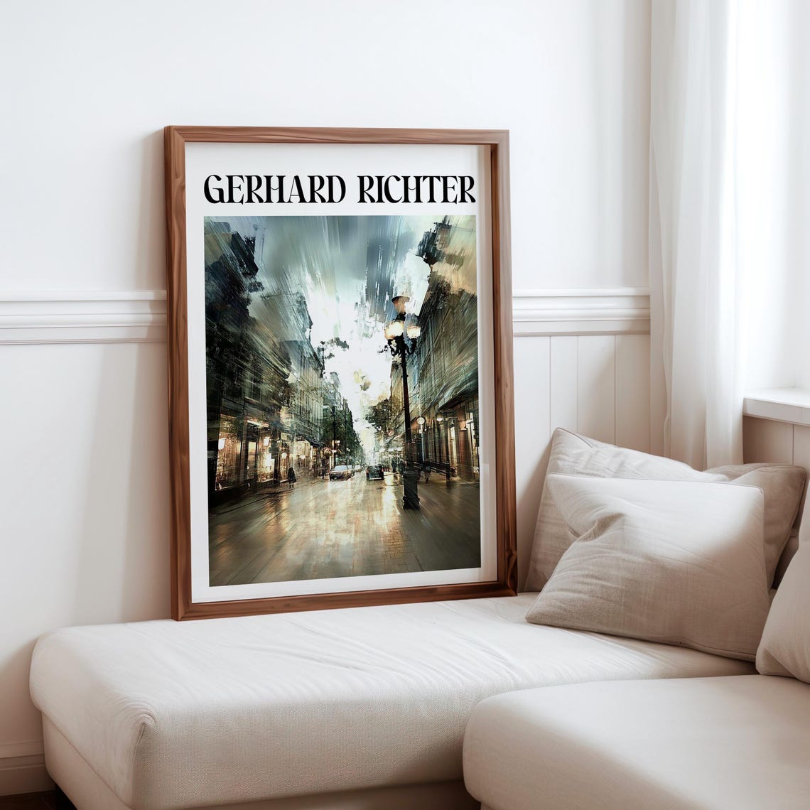 Gerhard Richter Inspired Photorealism Poster Photorealistic Cityscape Art Poster Ethereal Cityscape Photorealistic Urban Art Print