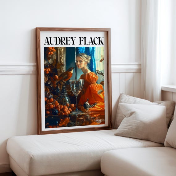 Audrey Flack Inspired Art Photorealism Poster Elegant Wall Art Surrealism Inspired Poster Unique Gift Idea Geometric Abstraction