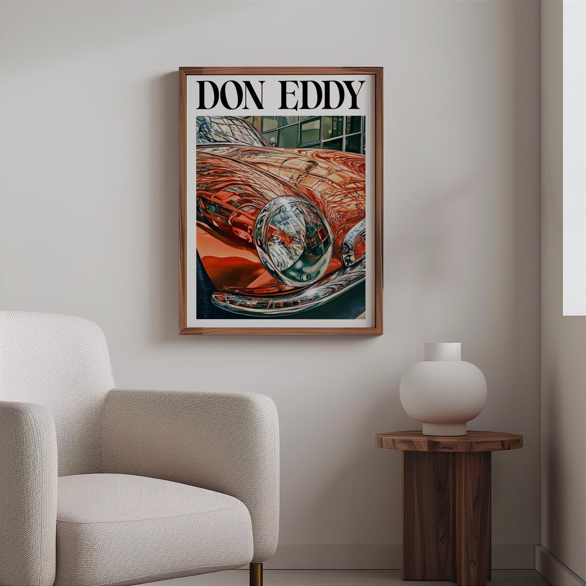 Don Eddy Style Copper Classic Car Headlight Building Reflection Poster - Image 2
