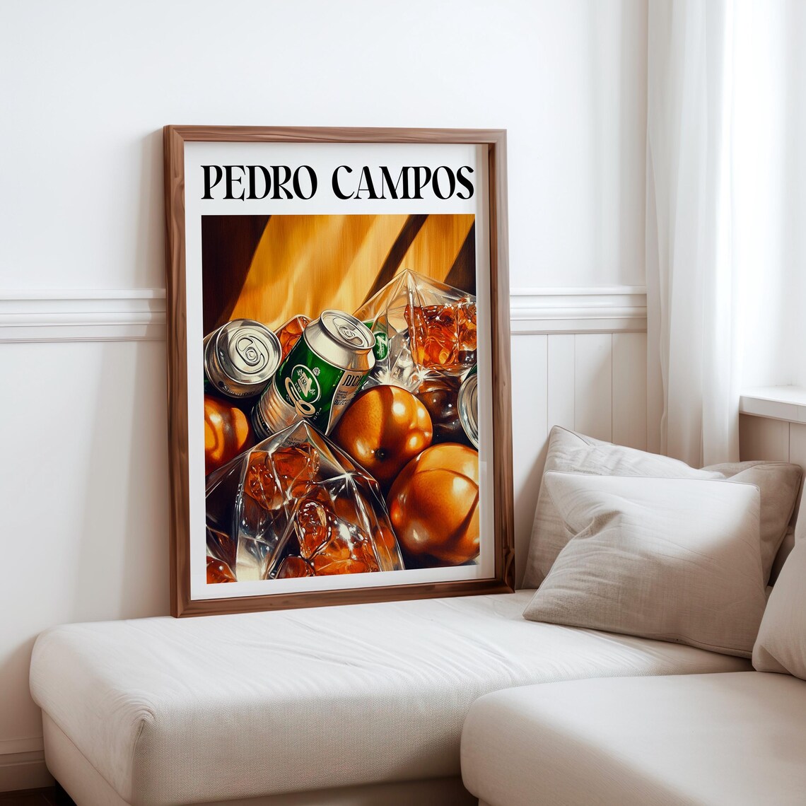 Pedro Campos Inspired Photorealism Print Hyperrealistic Object Posters Modern Realism Wall Decor Realistic Soda Can Fruit Art Print