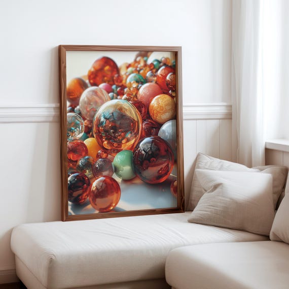 Charles Bell Inspired Photorealism Poster Vintage Gumball Print Colourful Retro Sweetshop Hyper Realistic Candy Machine 1980s