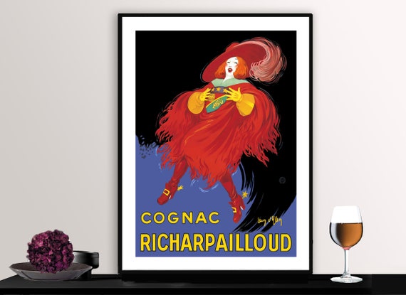 Cognac Richarpailloud Vintage Fooddrink Poster Cognac Lovers Beverages Art Cognac Lovers Gift Lovely Bar Decor Ideas