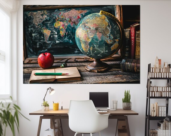 Geography Wall Art Geography Class Decor Classroom Decor Geography Teacher Gift Travel Wall Art Travel Poster Framed And Ready To Hang