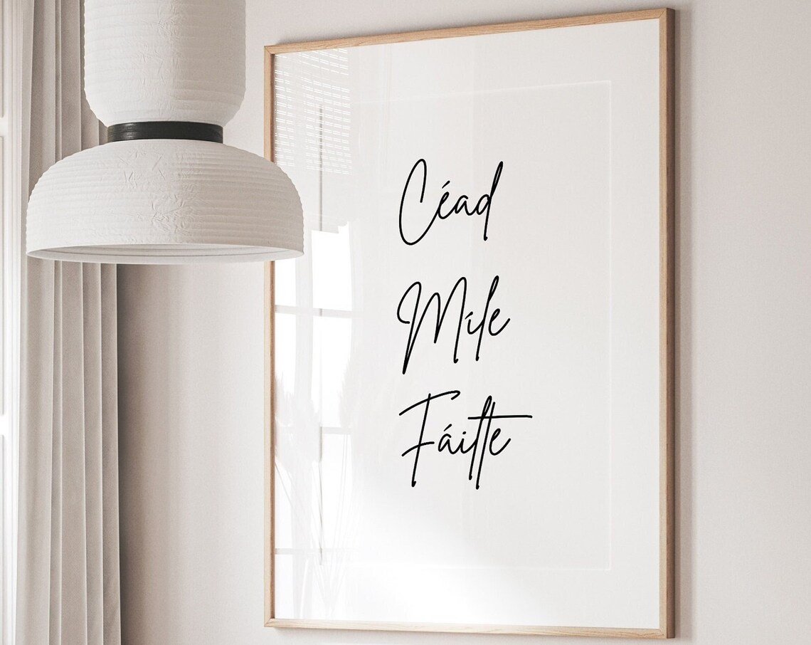 Cead Mile Failte Irish Home Decor Art Print - Image 2