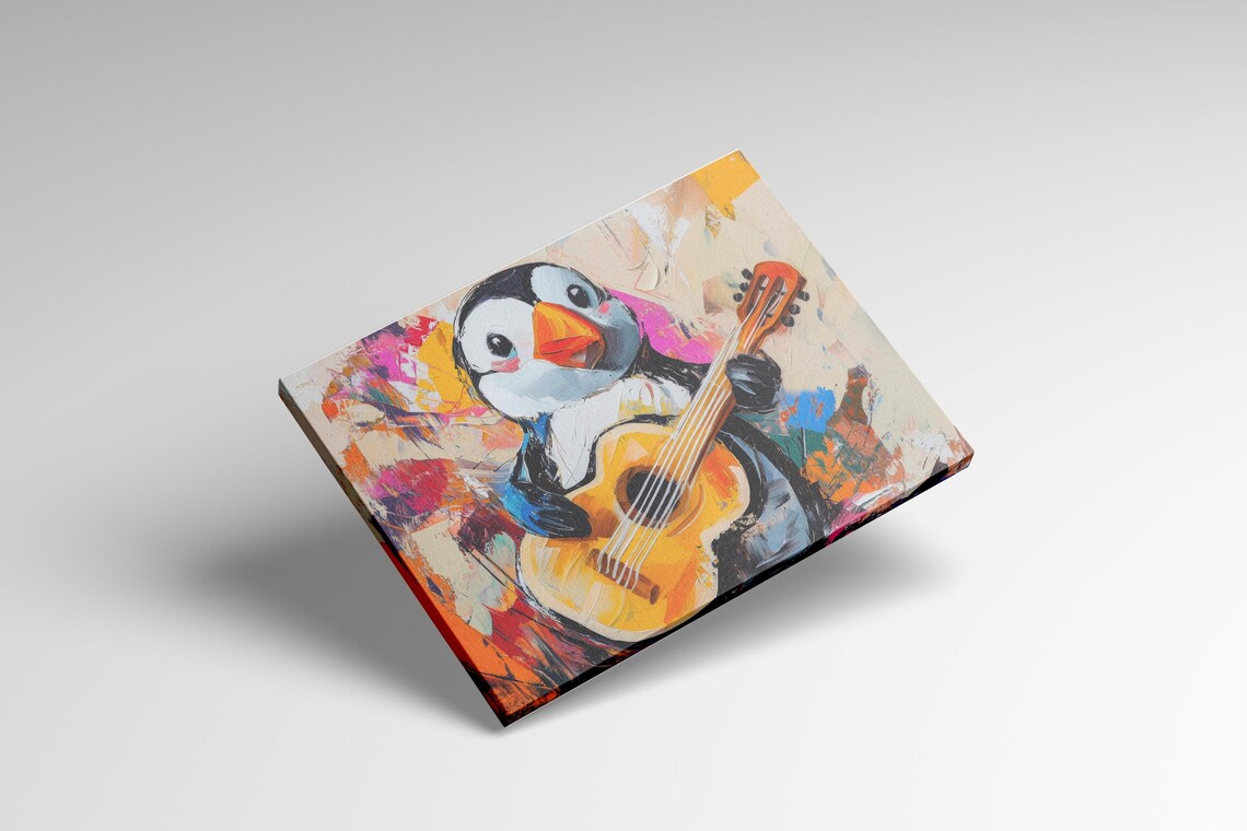 Penguin Abstract, Quirky Tropical Decor Poster - Image 3