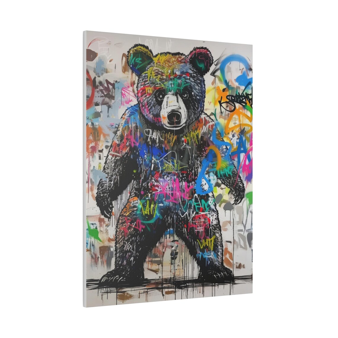 Bear Graffiti Style Teddy Bear Street Art - Image 3