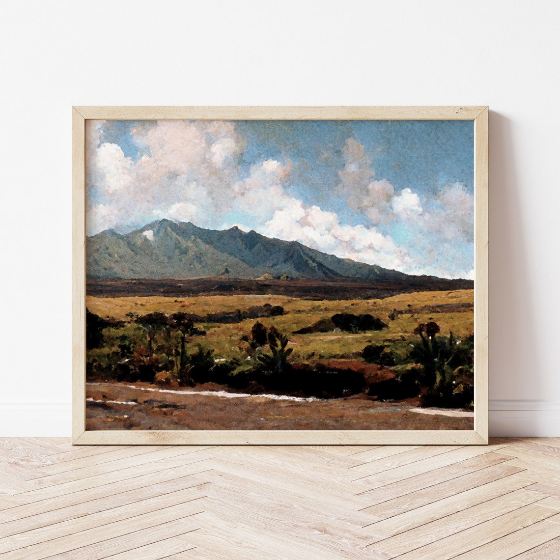 Haleakala National Park Hawaii Usa Vintage Landscape Oil Painting Warm Rustic Wall Art 60 - Image 2