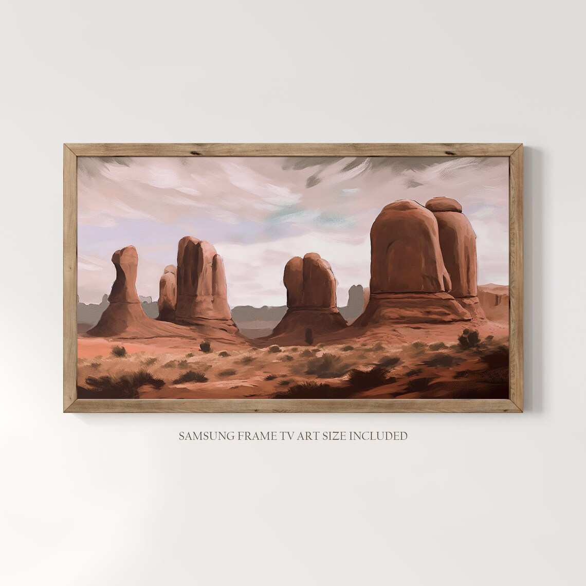 Arches National Park Vintage Oil Painting, Utah USA - Image 3
