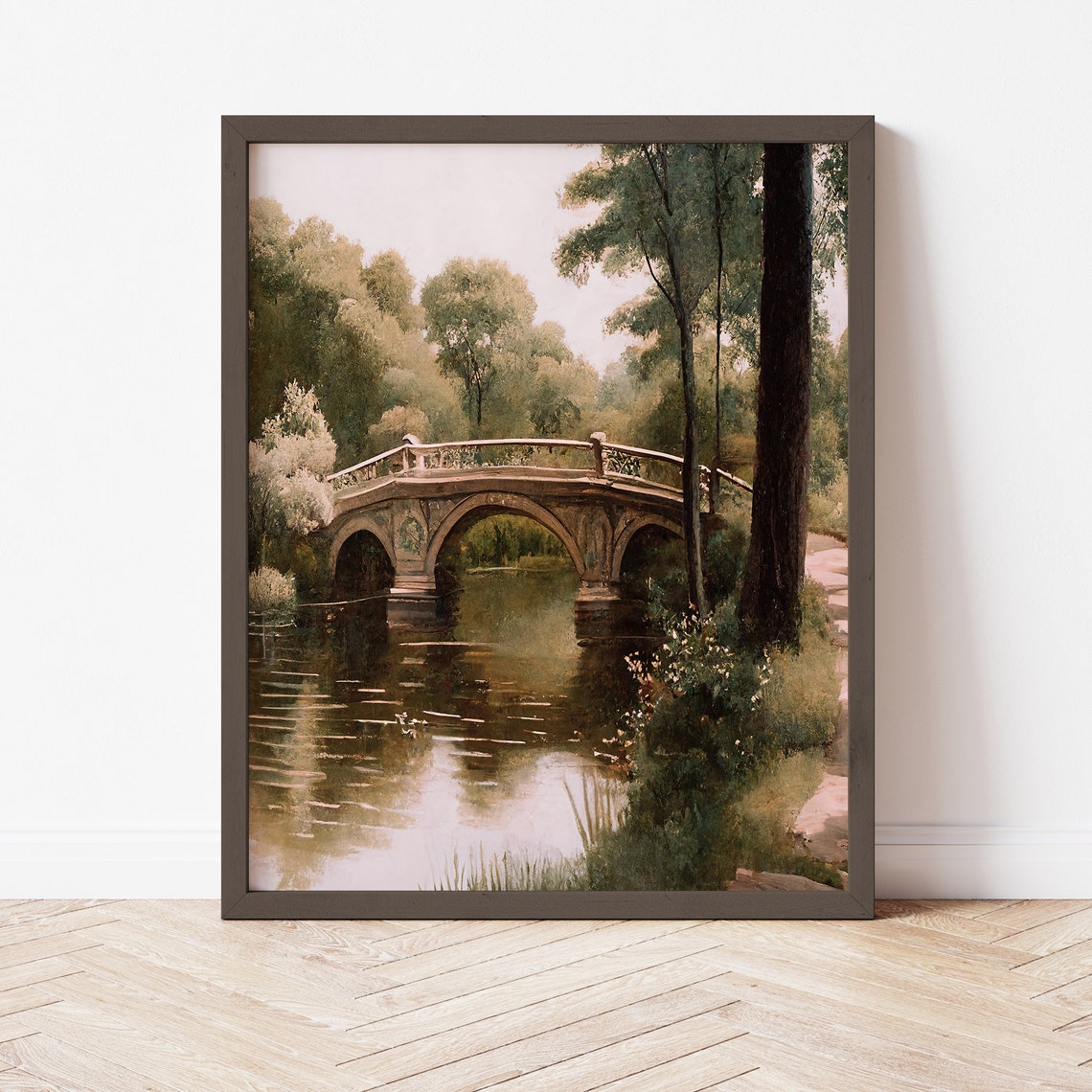 Bridge In Central Park, New York City Vintage Art Print - Image 2