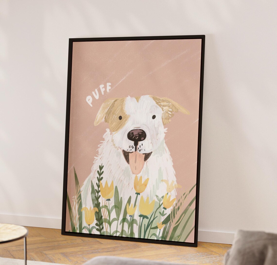 Custom Pet Portrait Watercolor Nursery Decor Art Print