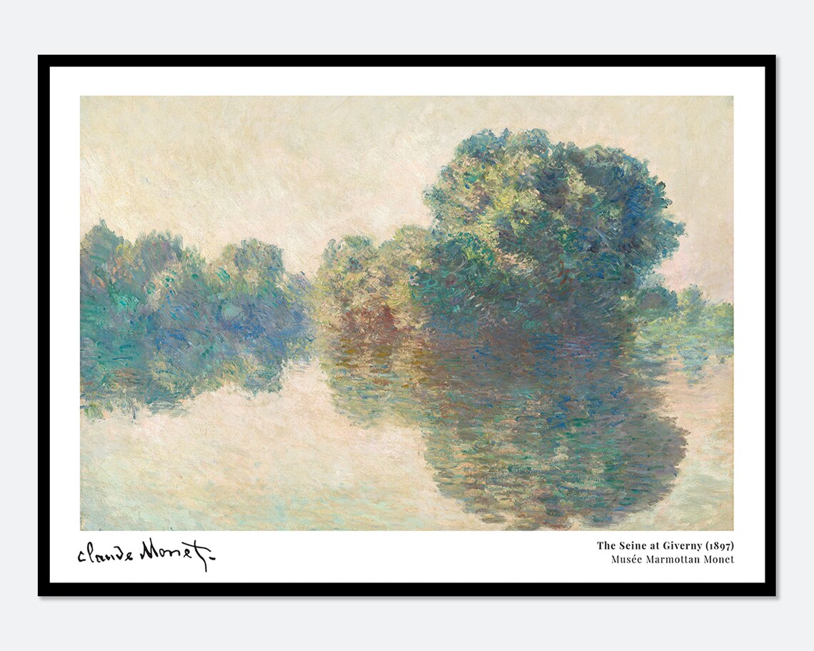 Monet, The Seine at Giverny 1897 Vintage Art Print