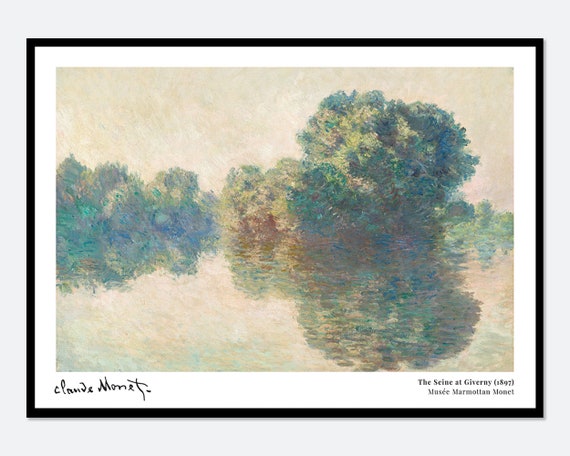 Monet, The Seine at Giverny 1897 Vintage Art Print