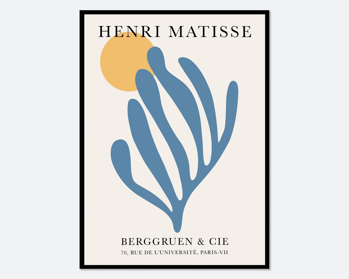 Henri Matisse Cut Outs Vintage Poster, Botanical Art