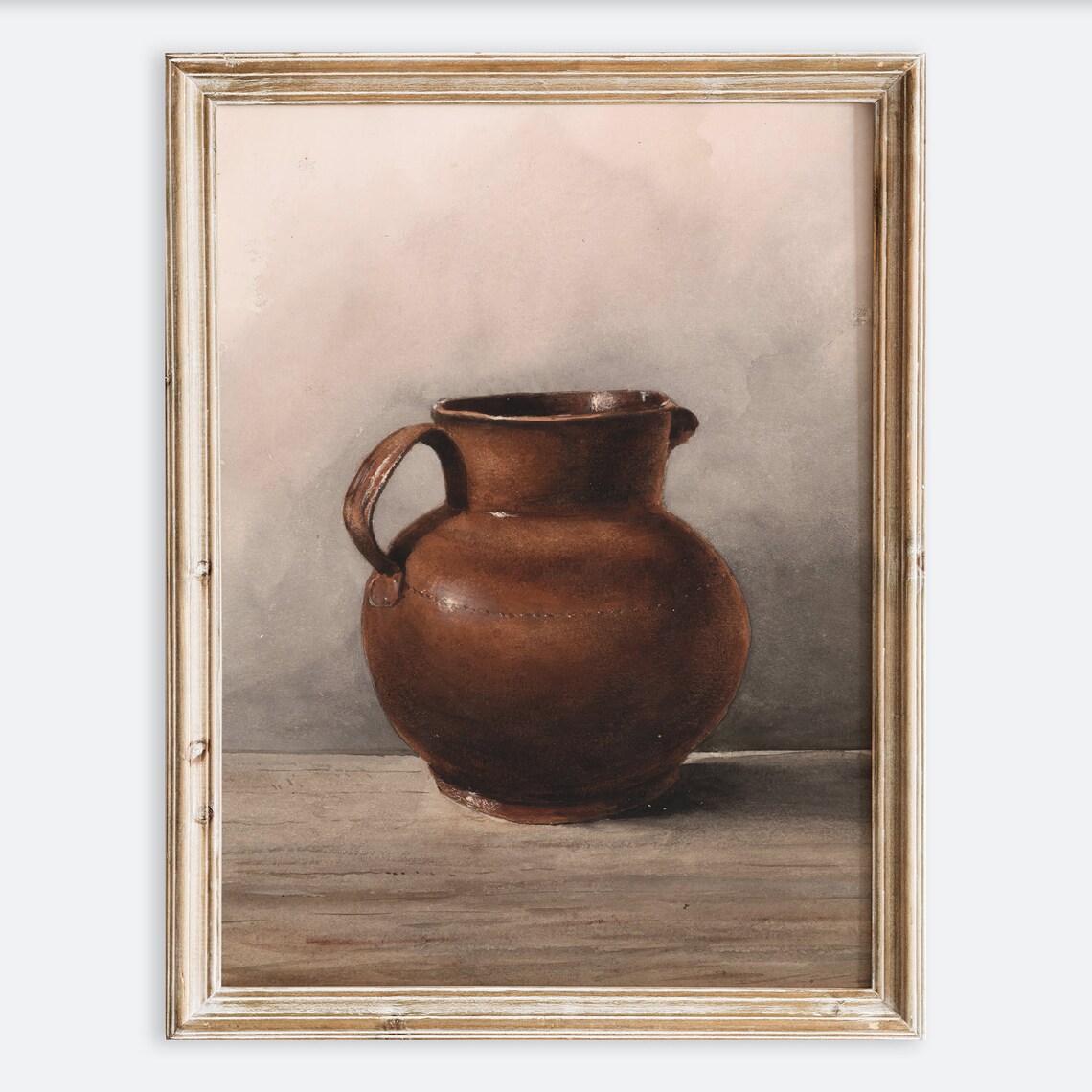 European Vintage Farmhouse Kitchen Jug Art Print