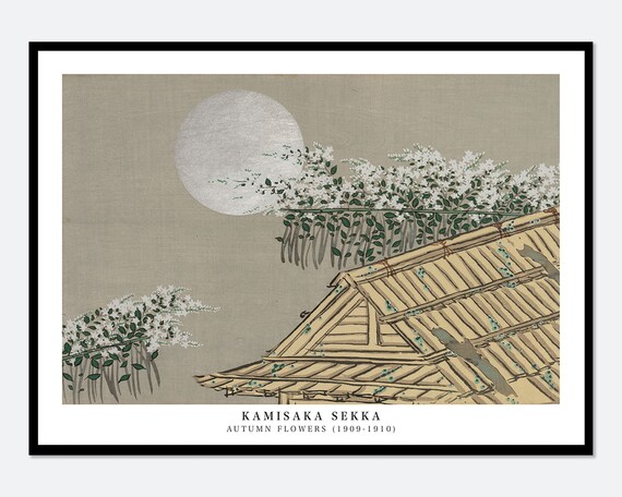 Kamisaka Autumn Flowers Vintage Japanese Woodblock Art Print