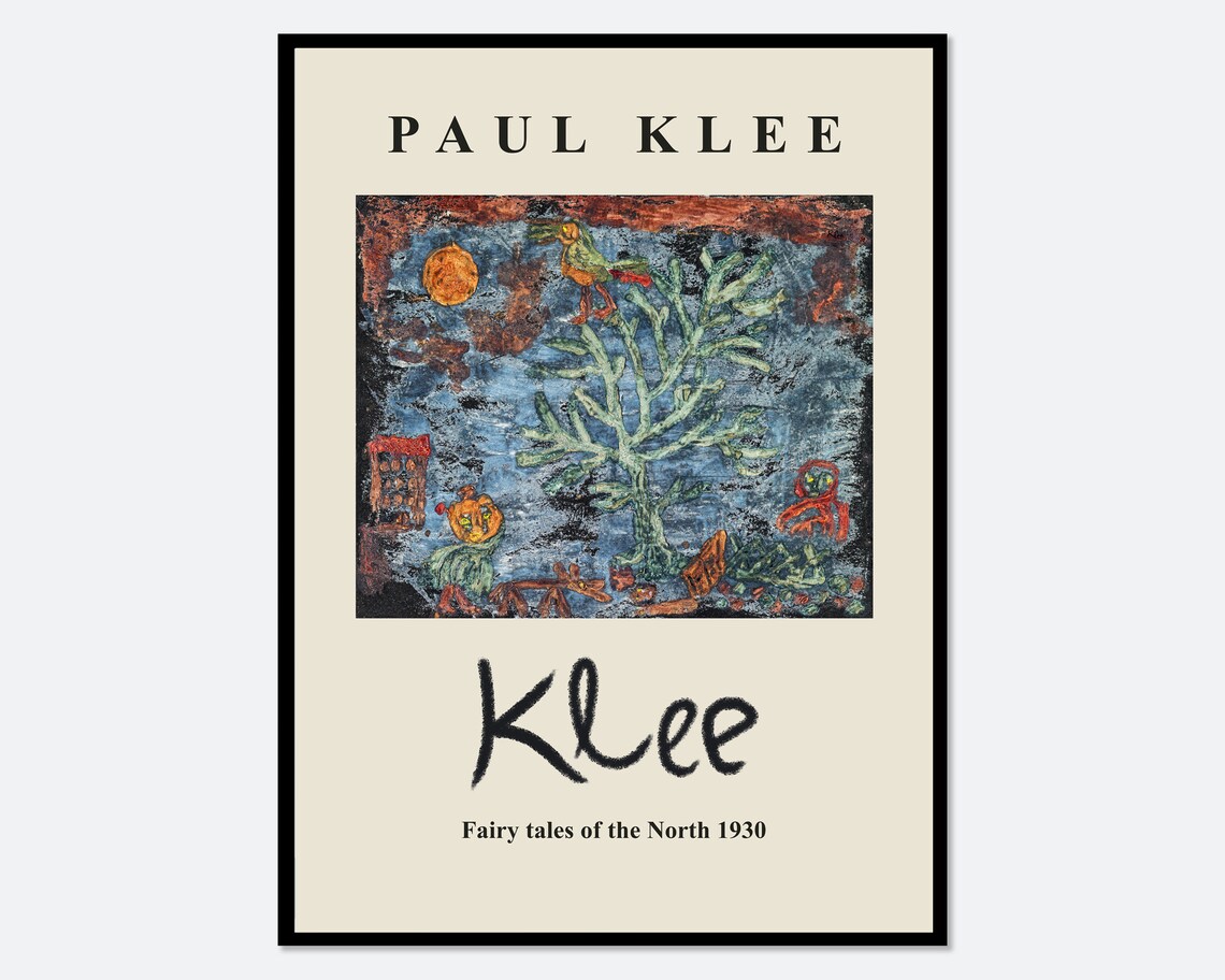 Paul Klee Fairy Tales of the North 1930 Blue Night Fantasy Art Poster