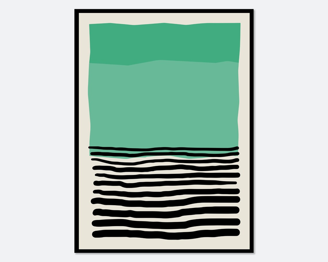 Minimalist Mid-Century Geometric Shapes Art Print