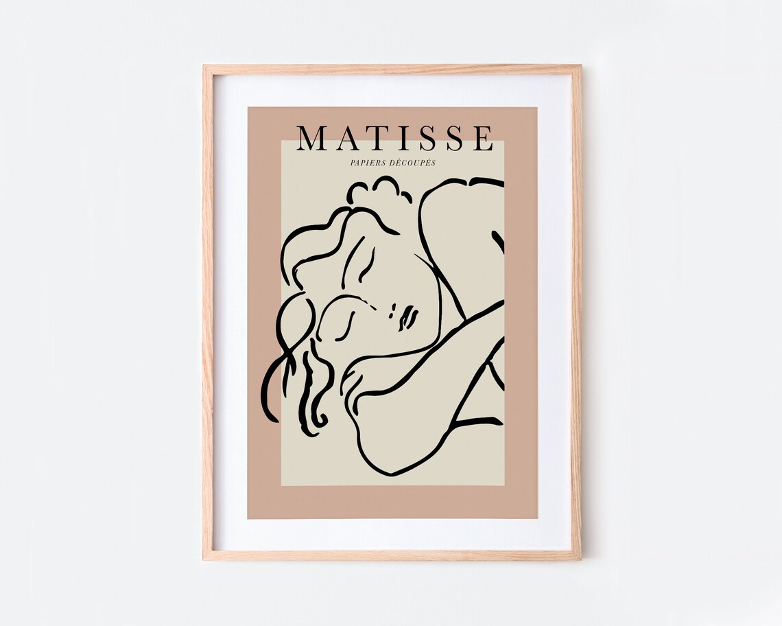 Henri Matisse Woman Line Art Vintage Art Print