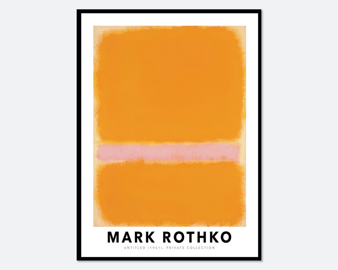 Mark Rothko Untitled 1961 Orange Pink Color Field Abstract Poster