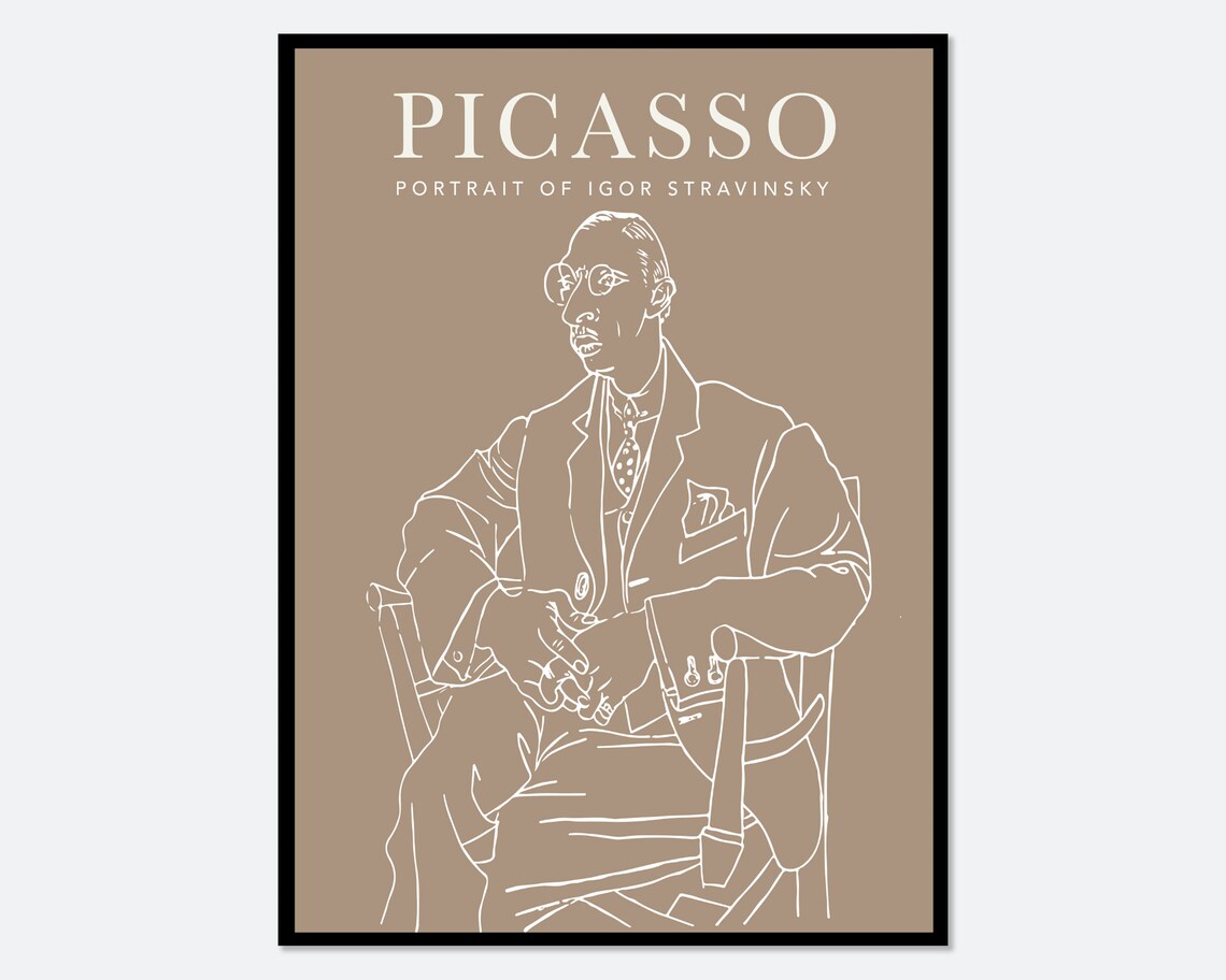Picasso Portrait Of Igor Stravinsky Art Print
