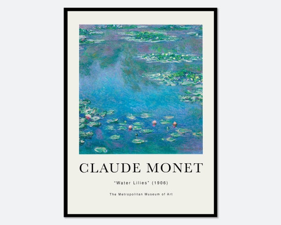 Monet Water Lilies 1906 Vintage Poster Print