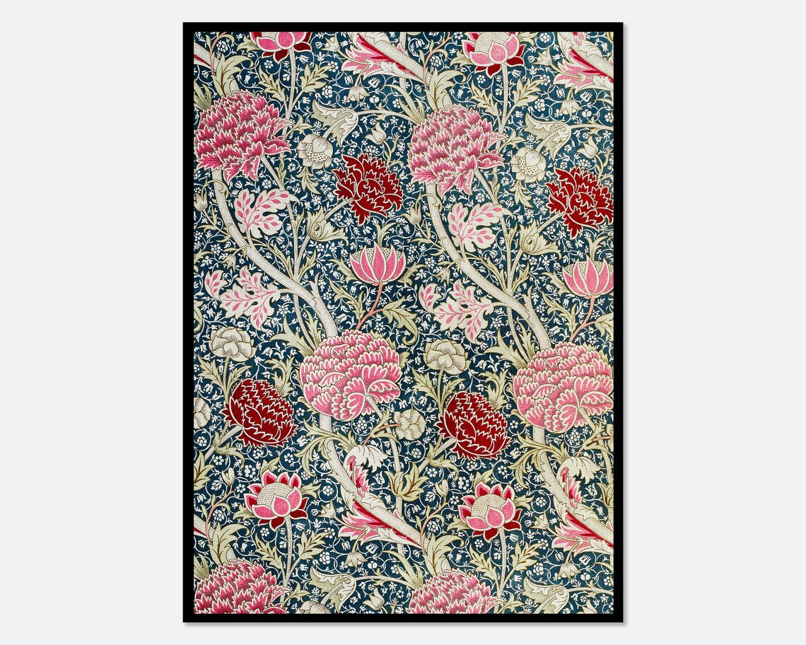 William Morris Cray Flowers Vintage Botanical Poster