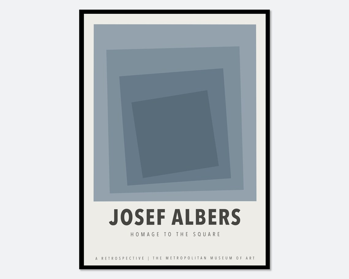Josef Albers Squares, Mid Century Art Print