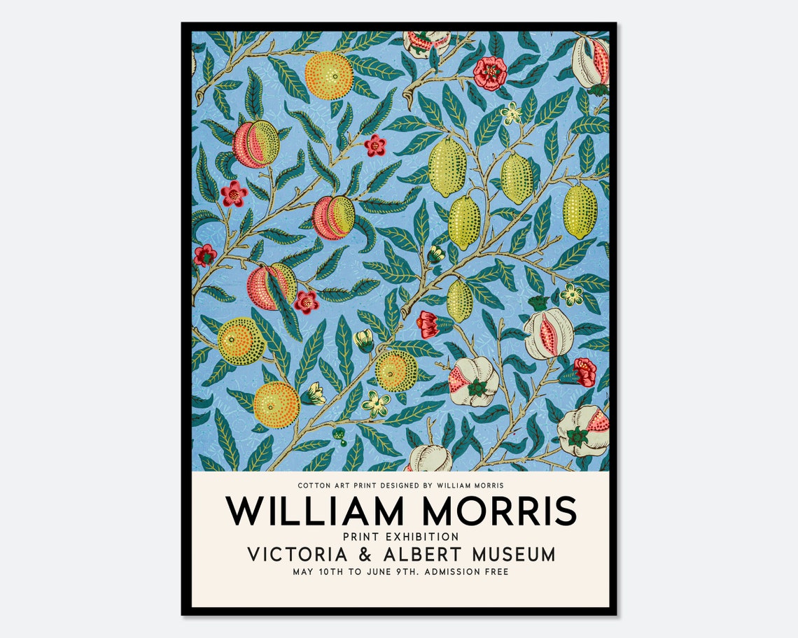 William Morris Four Fruits Victoria Albert Museum Exhibition Poster