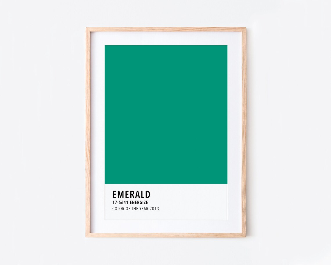 Emerald Green Color Card 2013 Color of the Year Swatch Print