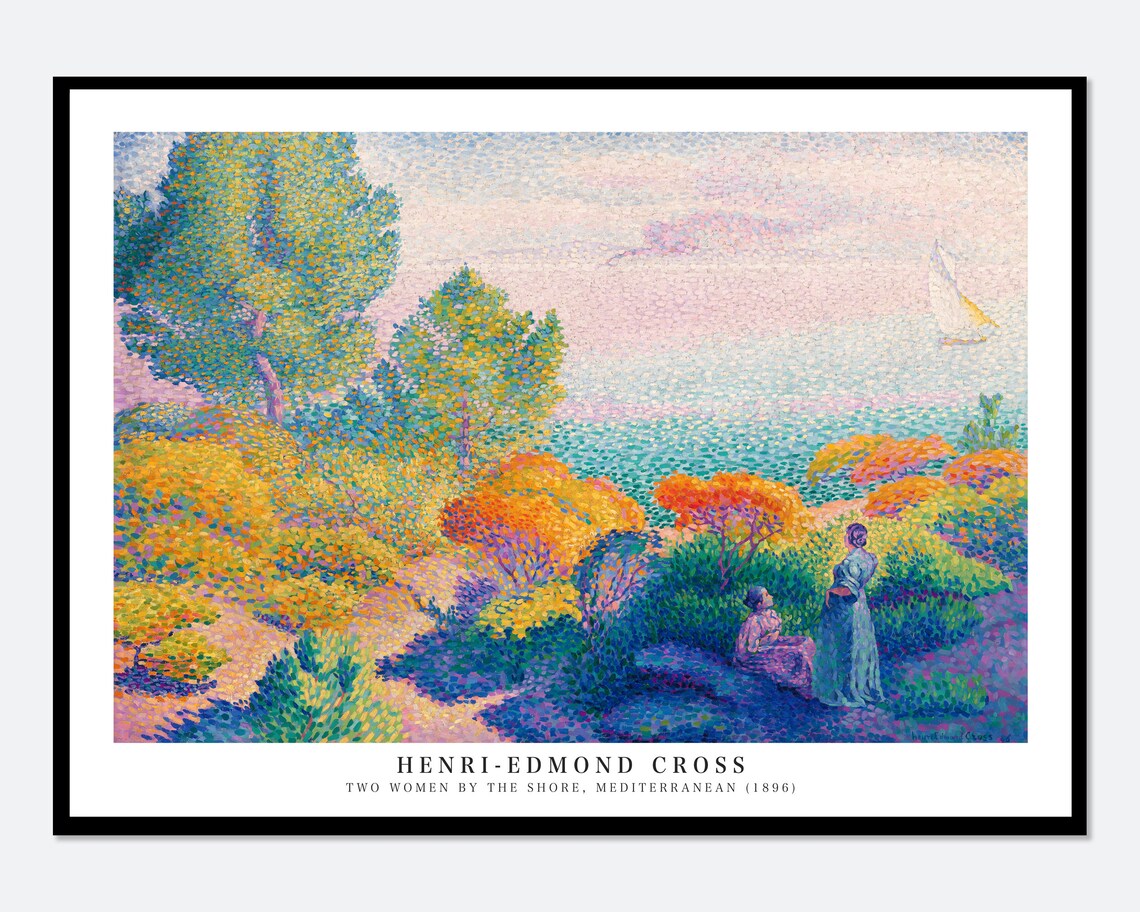 Henri Edmond Cross Two Women by the Shore Poster