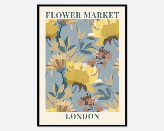 Flower Market London Botanical Art Print