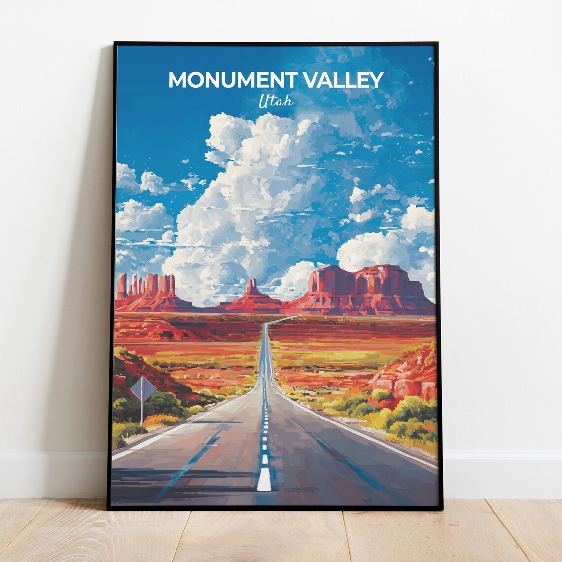 Monument Valley Travel Poster, Route 66 Southwest