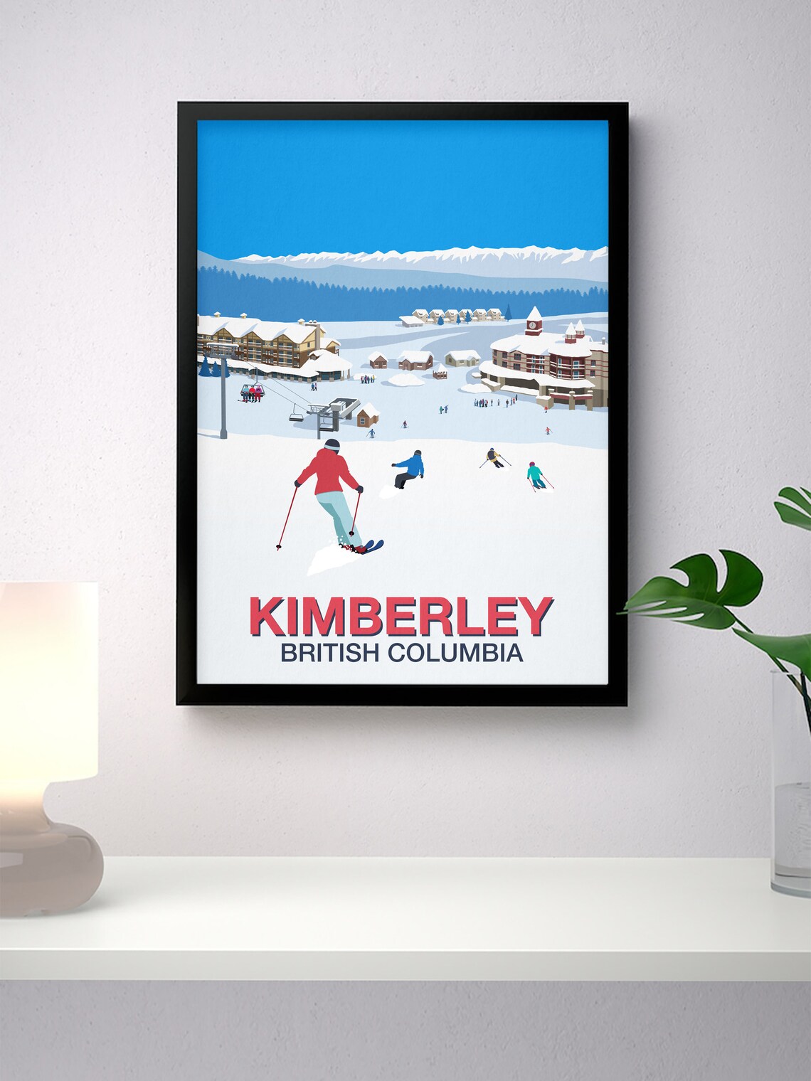Kimberley British Columbia Vintage Alpine Ski Village Resort Poster - Image 3
