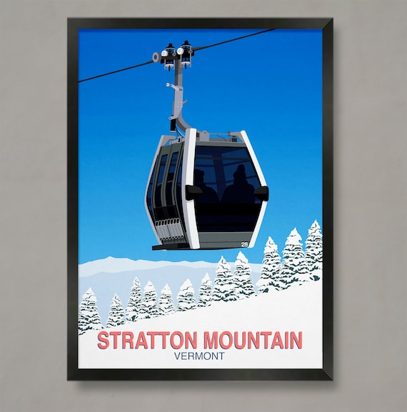 Stratton Mountain Ski Resort Travel Poster Print