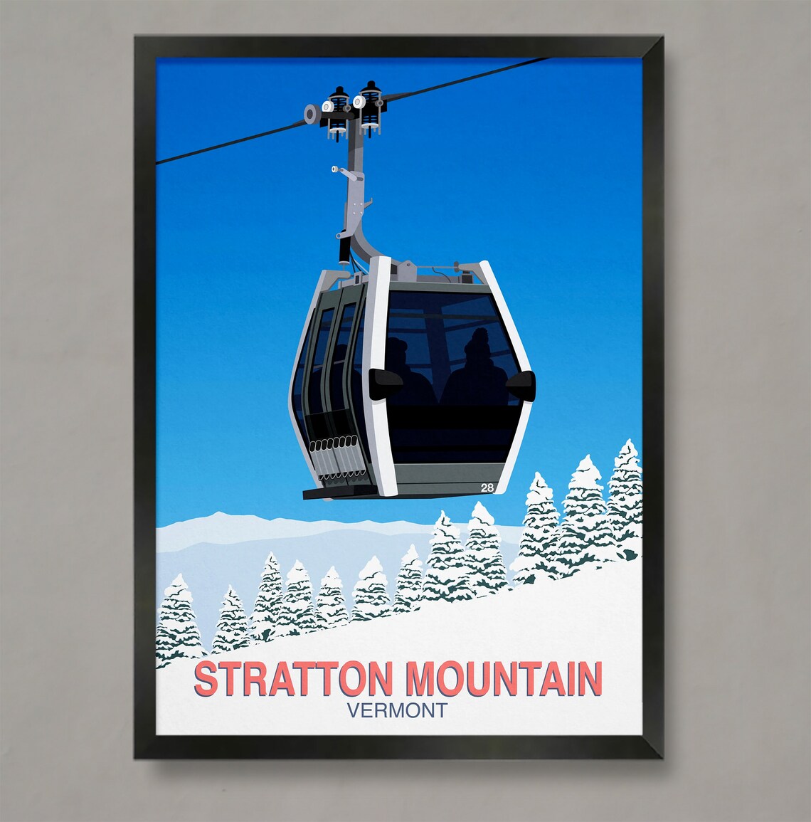 Stratton Mountain Ski Resort Travel Poster Print