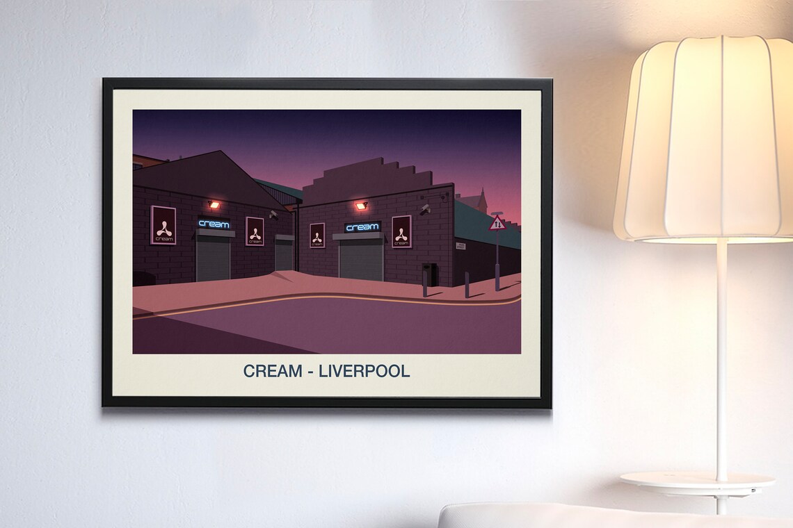 Cream Nightclub Art Print, Vintage Club Scene - Image 3