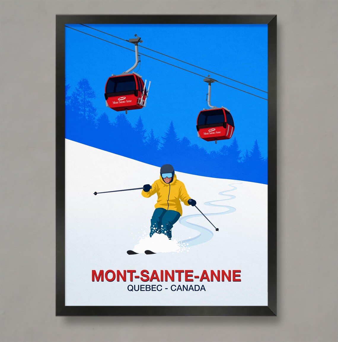 Mont Sainte Anne Poster Ski Resort Poster Ski Print Ski Poster Mont Sainte Anne Ski Resort Mont Sainte Anne Print Mont Sainte Anne