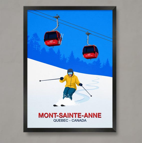 Mont Sainte Anne Poster Ski Resort Poster Ski Print Ski Poster Mont Sainte Anne Ski Resort Mont Sainte Anne Print Mont Sainte Anne