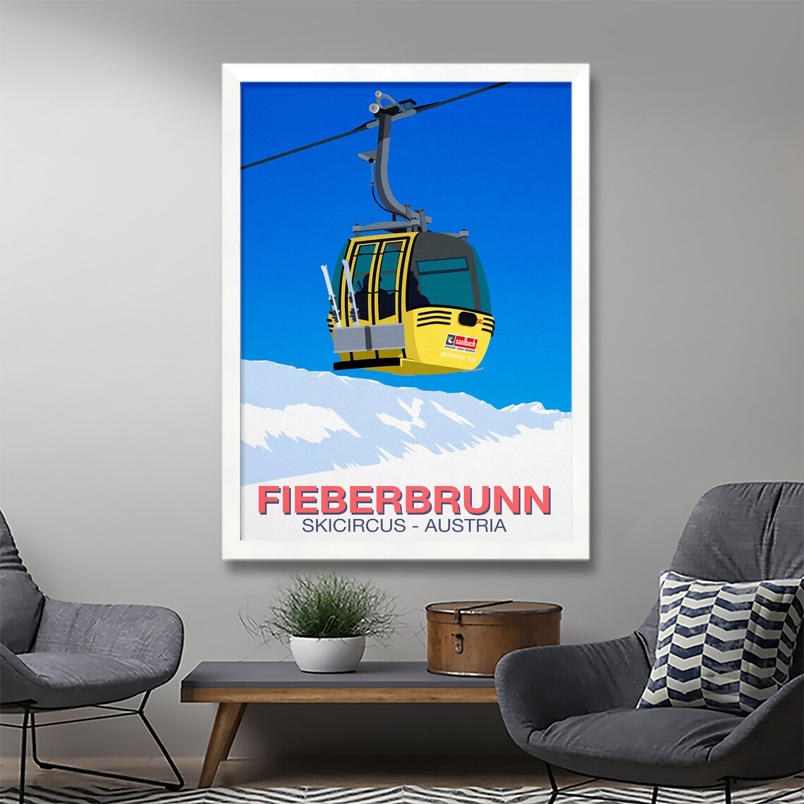 Fieberbrunn Ski Resort Travel Poster - Image 2